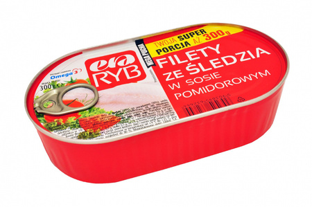 ERA RYB Filety śledziowe w sosie pomidorowym 300 g