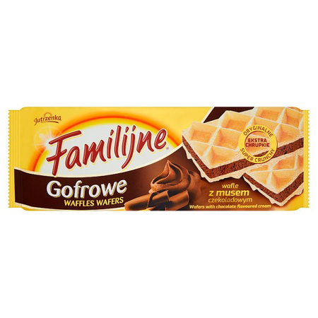 Jutrzenka Wafle Familijne Gofrowe z musem czekoladowym 130G