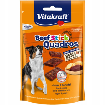 VITAKRAFT BEEF STICK QUADROS WĄTRÓBKA/ZIEMNIAK PRZYSMAK DLA PSA 70G