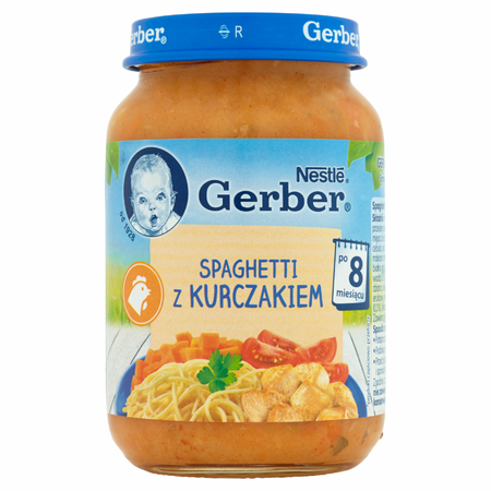 Gerber Obiadek Spaghetti z kurczakiem po 8 miesiącu 190 g