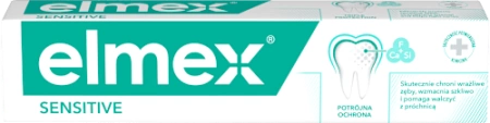 Pasta do Zębów Elmex Sensitive 75 ml - Wzmacnia Szkliwo, Dla Wrażliwych Zębów, Łagodzi Podrażnienia