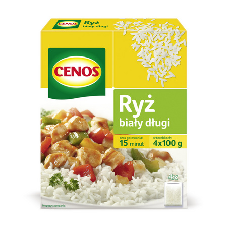 CENOS RYŻ BIAŁY DŁUGI 4X100G