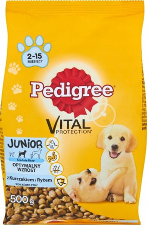 Sucha karma dla psa Pedigree Junior z kurczakiem 500 g