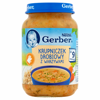 Gerber Zupka Krupniczek drobiowy z warzywami po 9 miesiącu 190 g