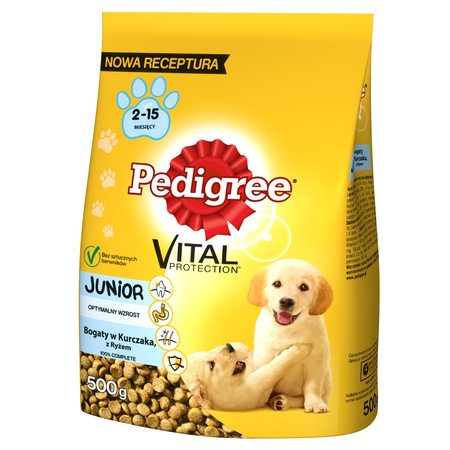 Sucha karma dla psa Pedigree Junior z kurczakiem 500 g