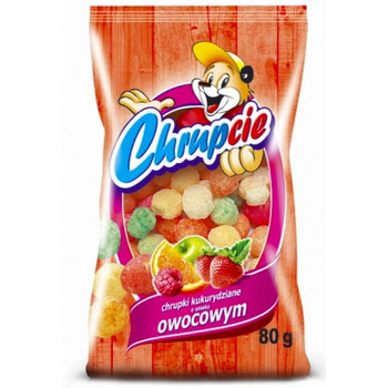 EUROSNACK CHRUPKI KUKURYDZIANE CHRUPCIE OWOCOWE  80G