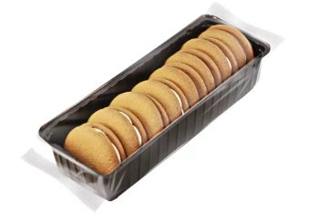 DELICPOL BIAŁA DAMA BISZKOPTY Z GALARETKĄ WIŚNIOWĄ I KREMEM WANILIOWYM 125G