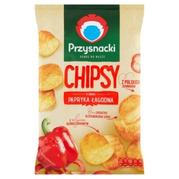 PRZYSNACKI CHIPSY O SMAKU PAPRYKA ŁAGODNA 130G