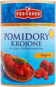 PODRAVKA POMIDORY KROJONE PUSZKA 400G