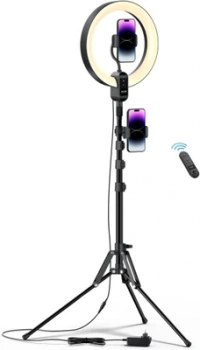 Lampa Pierścieniowa LED 12" ze Statywem Biurkowym Overhead i Pilotem