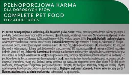 Sucha karma Tropi wołowina 3 kg