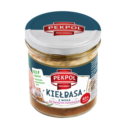 PEKPOL KIEŁBASA Z WEKA ZE ŚWIERZYM CZOSNKIEM 280G