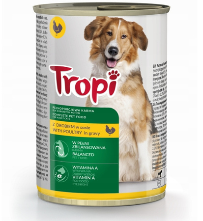 TROPI KARMA DLA PSA Z DROBIEM 415G