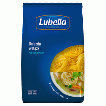 Lubella Makaron 400 g Gniazda Wstążki