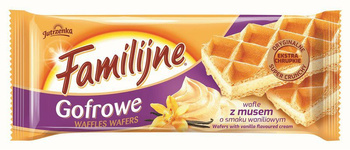 Jutrzenka Wafle Familijne Gofrowe z musem waniliowym 130G