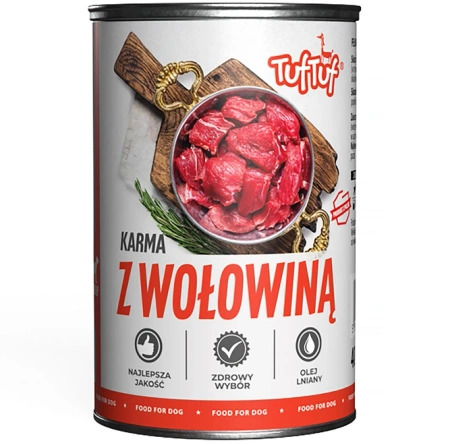 TUF TUF PUSZKA MIELONKA Z WOŁOWINĄ 400G