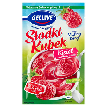GELLWE KISIEL SŁODKI KUBEK MALINA 28G