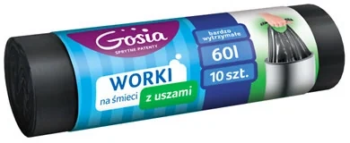 POLITAN WORKI NA ŚMIECI 60L Z USZAMI 10SZTUK