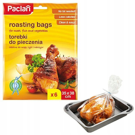 Torebki do pieczenia Paclan 35 cm x 38 cm przezroczysty