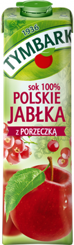 Tymbark Sok 100% Polskie Jabłka z Czerwoną Porzeczką 1 L