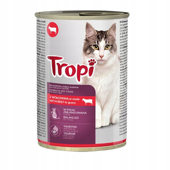 TROPI KARMA DLA KOTA Z WOŁOWINĄ 415G PUSZKA