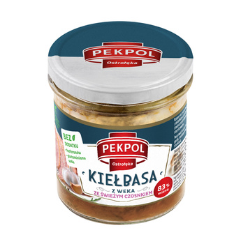 PEKPOL KIEŁBASA Z WEKA ZE ŚWIERZYM CZOSNKIEM 280G