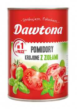 Pomidory krojone z ziołami 400g Dawtona