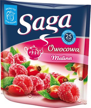 Saga Herbata ekspresowa owocowa Malina 20 szt.