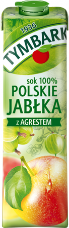 Tymbark Sok 100% Polskie Jabłka z Agrestem 1 L