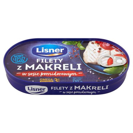 Lisner Filety z makreli w sosie pomidorowym 170g