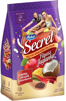 Secret fitness Melvit jaglanka z babką płesznik i rabarbarem 350 g