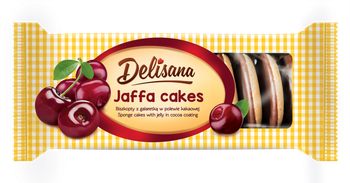 Delisana Ciastka Jaffa cakes z galaretką o smaku wiśniowym 135G