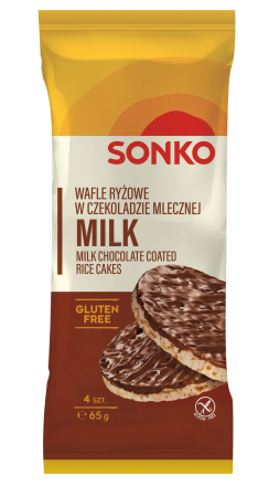 Sonko Wafle ryżowe w czekoladzie mlecznej 65g