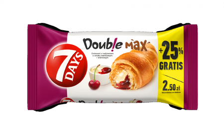 Rogalik Croissant 7 Days Max Double o smaku waniliowo-wiśniowym 110g