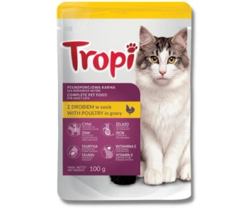 TROPI SASZETKA DLA KOTA DRÓB 100G