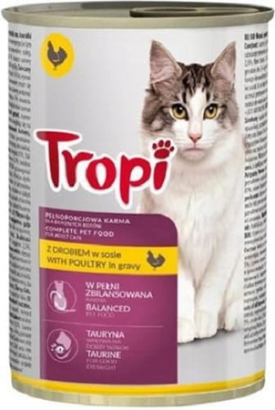 TROPI KARMA DLA KOTA Z DROBIEM PUSZKA 415G