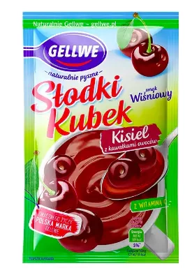 GELLWE KISIEL SŁODKI KUBEK WIŚNIOWY 28G