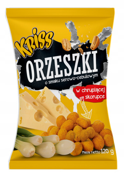 Kriss orzeszki ziemne w panierce o smaku cebulowo-serowym 120 g