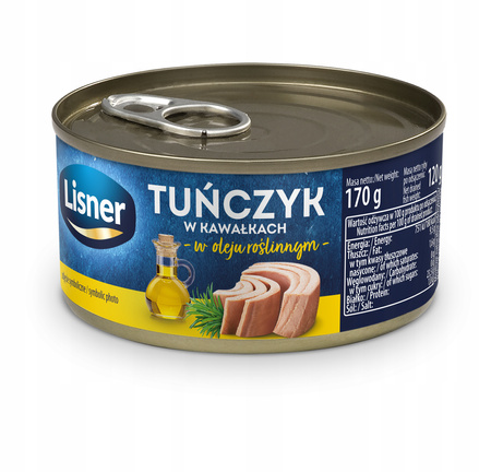 Lisner Tuńczyk kawałki w oleju 170g