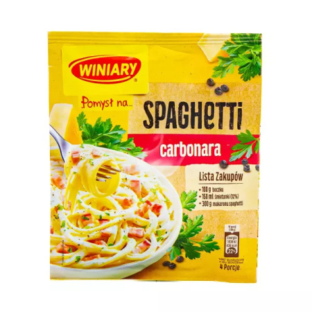 WINIARY POMYSŁ NA SPAGHETTI CARBONARA 34G