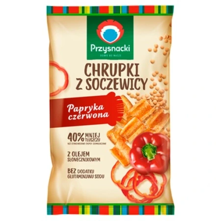 INTERSNACK CHRUPKI Z SOCZEWICY PAPRYKOWE 80G