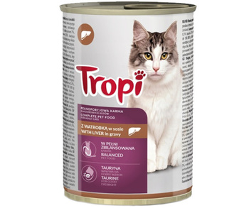 TROPI KARMA DLA KOTA Z WĄTRÓBKĄ 415G PUSZKA