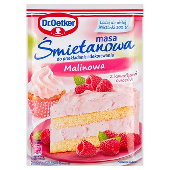 DR. OETKER MASA ŚMIETANOWA O SMAKU MALINOWYM 86G