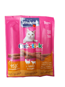 VITAKRAFT CAT STICK MINI indyk i jagnięcina przysmak dla kota 6szt