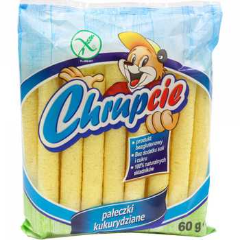 EUROSNACK CHRUPKI KUKURYDZIANE CHRUPCIE PAŁECZKA BEZ GLUTENU 60G