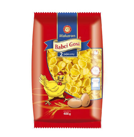 ARTEX MAKARON BABCI GOSI MUSZELKA 2-JAJECZNY 400G