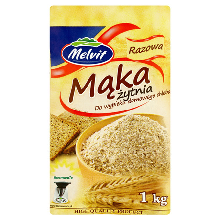 Mąka razowa żytnia Melvit 1 kg