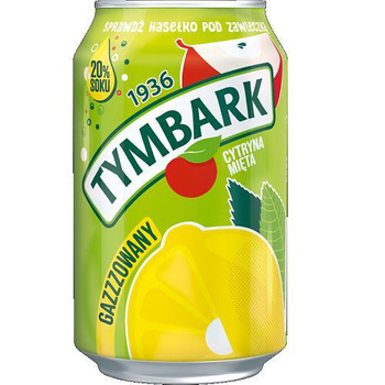 Tymbark Napój Gazowany Jabłko Cytryna Mięta 330 ml