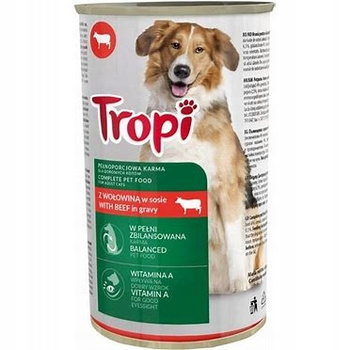 TROPI KAWAŁKI DLA PSA Z WOŁOWINĄ 1250G