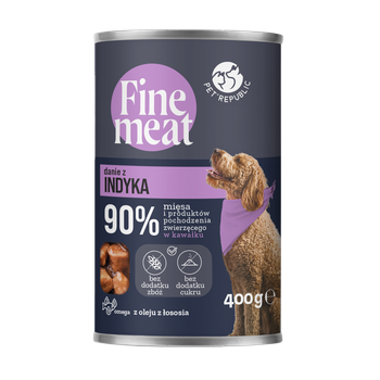 FINEMEAT Karma dla psa, kawałki indyka w sosie 400g [FM004 P]